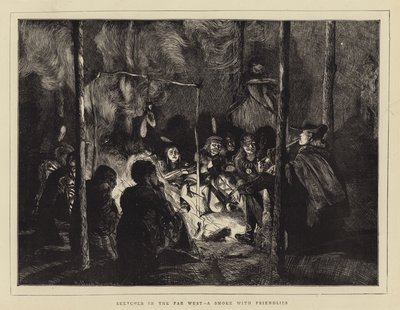 Bocetos en el Lejano Oeste, un cigarro con amigos de Arthur Boyd Houghton