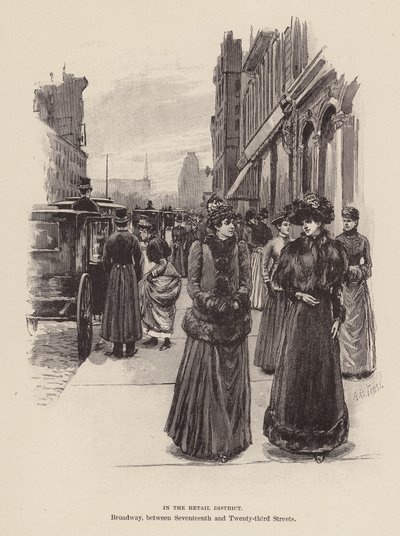 En el distrito comercial (grabado) de Arthur Burdett Frost
