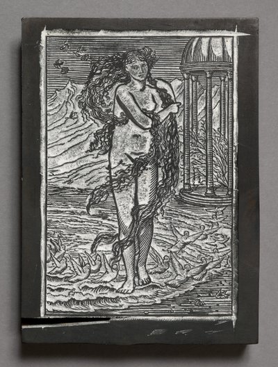 La historia de Cupido y Psique - Venus, según Edward Coley Burne-Jones (bloque de madera grabado) de Arthur Burgess