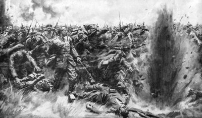 Un Ataque Masivo Alemán en el Frente Británico, Primera Guerra Mundial de Arthur C. Michael