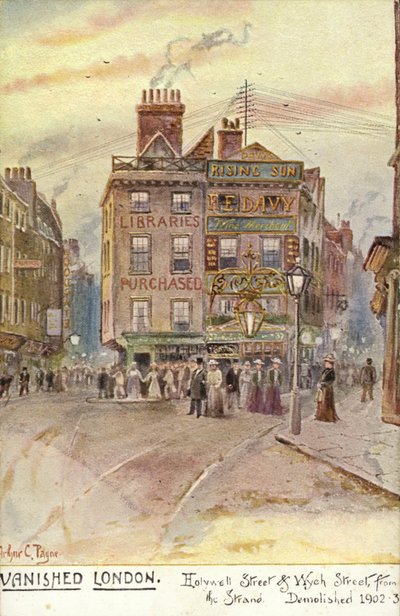 Londres desaparecido - Holywell Street y Wych Street, desde el Strand de Arthur Charles Payne