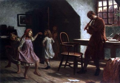 Niños que bailan antes de Oliver Goldsmith de Arthur Claude Cooke