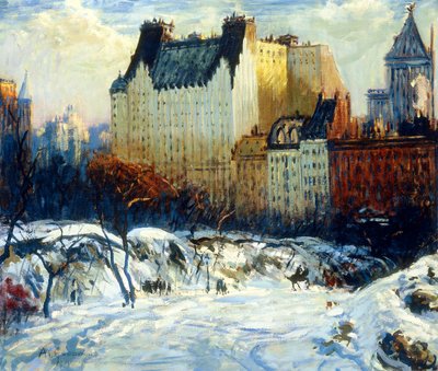 Una Vista de la Plaza desde Central Park de Arthur Clifton Goodwin