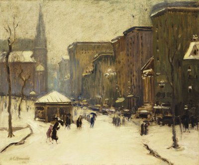 Iglesia de Park Street en la nieve de Arthur Clifton Goodwin