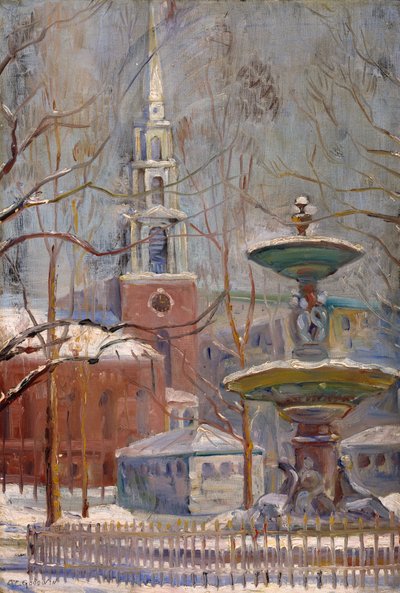 Calle Park en Boston Commons, c.1910-20 de Arthur Clifton Goodwin