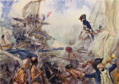 El capitán Nelson en el Agamemnon enfrentando al Ca Ira de Arthur David McCormick