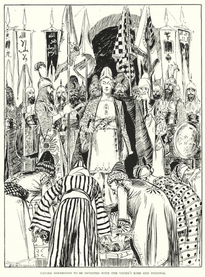 Hizo que Noureddin fuera investido con la túnica y las insignias del visir de Arthur David McCormick
