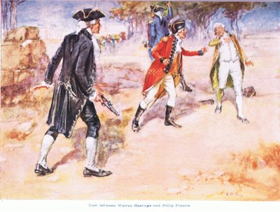 Duelo entre Warren Hastings y Philip Francis, 1780 de Arthur David McCormick