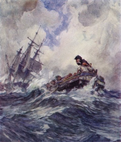 El teniente Nelson abordando un premio en una tormenta de Arthur David McCormick