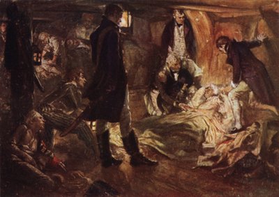 Nelson muriendo en la bodega del Victory de Arthur David McCormick