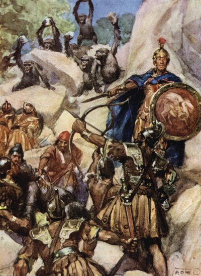 Los cartagineses atacando a los gorilas de Arthur David McCormick