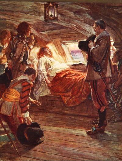 La Muerte del Almirante Blake (1599-1657) ilustración de 
