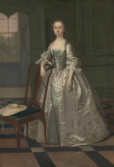 Una dama en un salón de Arthur Devis