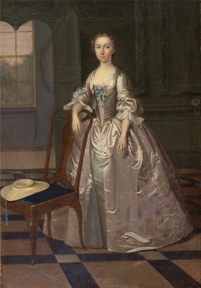 Una dama en una sala de dibujo de Arthur Devis