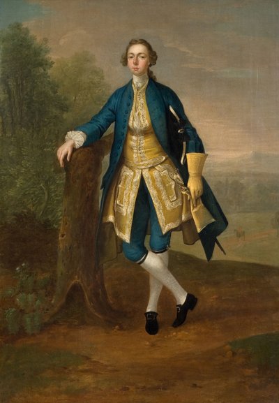 Retrato de un hombre en azul, 1785 de Arthur Devis