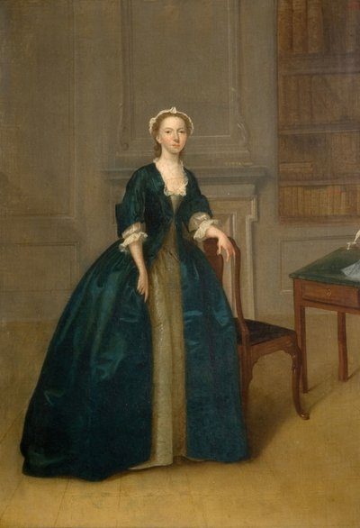 Retrato de una Mujer en Azul Oscuro, 1785 de Arthur Devis