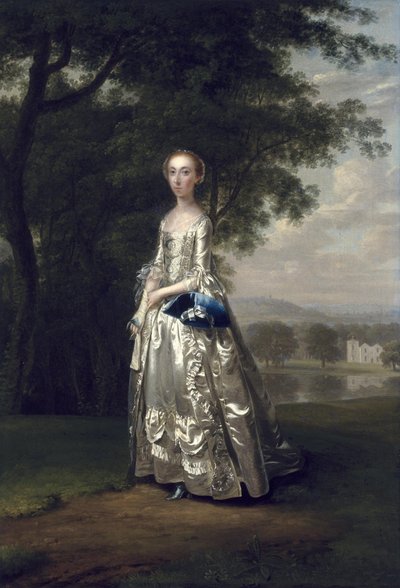 Retrato de una dama en un paisaje de Arthur Devis