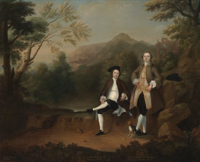 Robert Gwillym de Atherton y William Farington de Werden de Arthur Devis