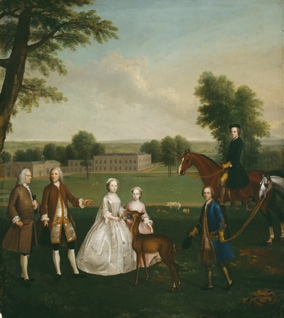 Thomas Lister y familia en Gisburne Park de Arthur Devis