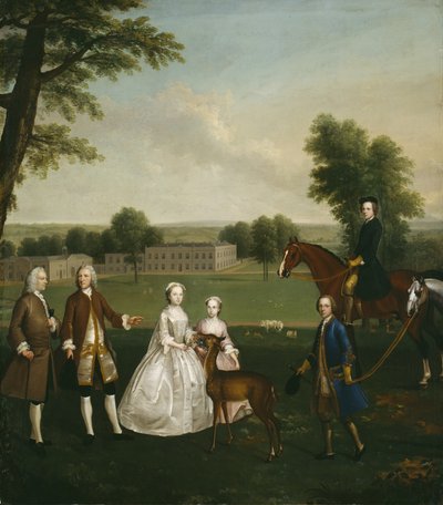 Thomas Lister y Familia en Gisburne Park, 1740-41 de Arthur Devis