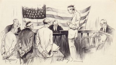 La escena de la sala del tribunal de Arthur Dove