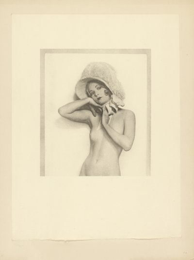 [Mujer desnuda con gorro de encaje] de Arthur F. Kales