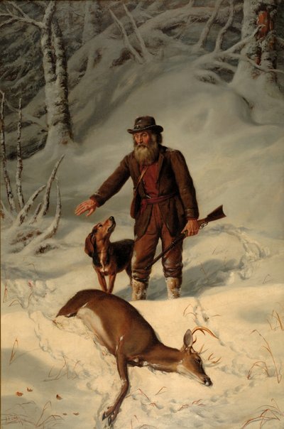 Capitán Parker, cazando en la nieve, 1881 de Arthur Fitzwilliam Tait