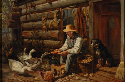 El viejo pionero: Tío Dan y sus mascotas, 1878 de Arthur Fitzwilliam Tait