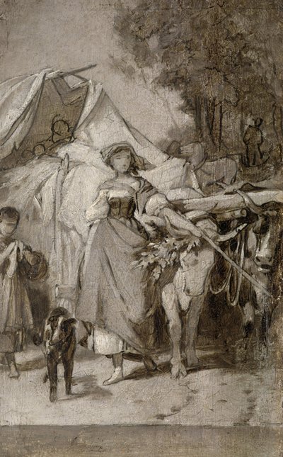 Dos grisallas a "Hermann y Dorothea" de Arthur Georg Freiherr von Ramberg