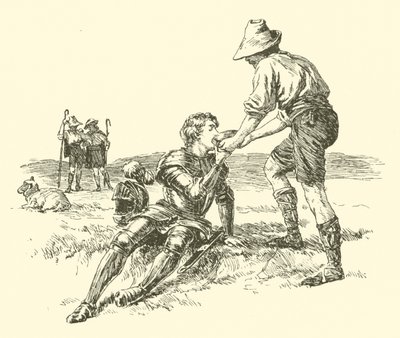 Sir Calidore, caballero de la cortesía, la búsqueda de la bestia flagrante de Arthur George Walker
