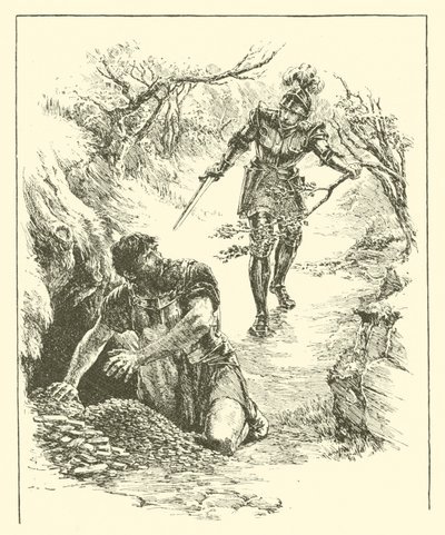 Sir Guyon, El Reino de Plutón (grabado) de Arthur George Walker