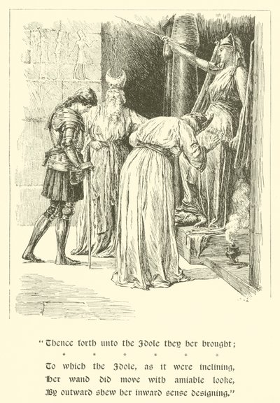 Las Aventuras de Sir Artegall, Radigund y Britomart (grabado) de Arthur George Walker