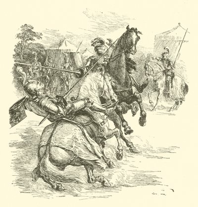 La Leyenda de Britomart, El Torneo (grabado) de Arthur George Walker