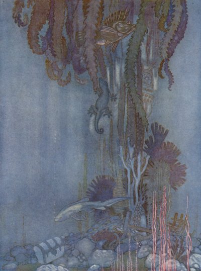 Pensé qué dolor era ahogarse (litografía en color) de Arthur George Watts