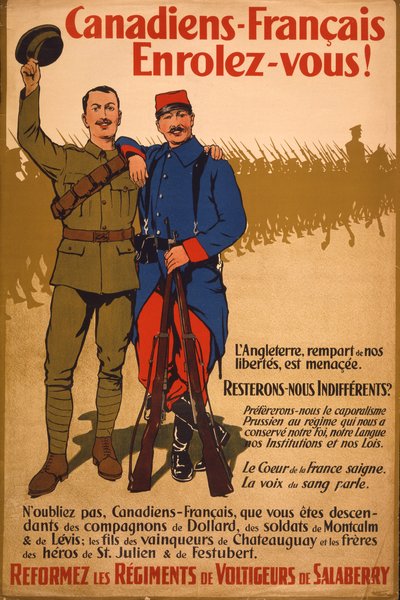 ¡Los franco-canadienses enrolez-vous! de Arthur H. Hider