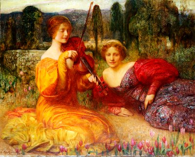Musicienne du Silence, 1900 de Arthur Hacker