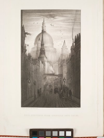 Esfuerzos del alma de la lucha a la calma, de las iglesias de la ciudad de Wren, grabado por G. Allen de Arthur Heygate Mackmurdo
