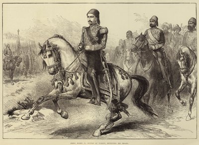 Abdul Hamid II, Sultán de Turquía, revisando sus tropas de Arthur Hopkins