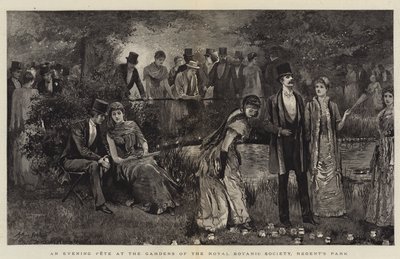 Una fiesta vespertina en los jardines de la Sociedad Real de Botánica, Regent