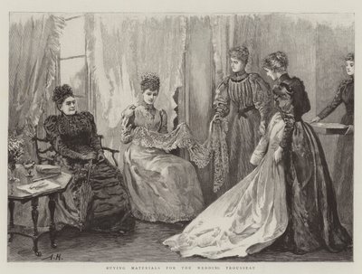 Comprando materiales para el ajuar de boda de Arthur Hopkins