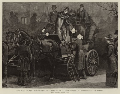 Entrenamiento en Invierno, la Llegada de un Cuatro en Mano en Northumberland Avenue de Arthur Hopkins