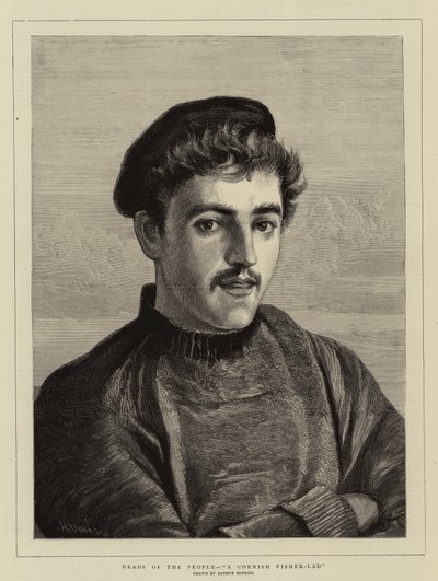 Cabezas del pueblo, un joven pescador de Cornualles de Arthur Hopkins
