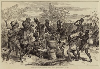 Bocetos del teniente Cameron en África Central, baile de bodas en Kibaiyeli de Arthur Hopkins