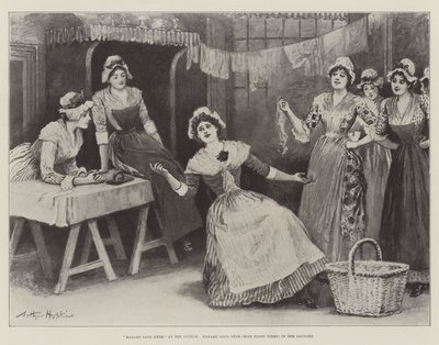Madame Sans-Gene, en el Lyceum, Madame Sans-Gene (Miss Ellen Terry) en su lavandería de Arthur Hopkins