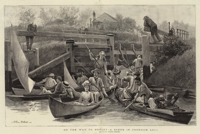 En camino a Henley, una escena en Cookham Lock de Arthur Hopkins