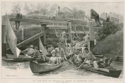 Camino a Henley - una escena en Cookham Lock de Arthur Hopkins