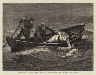 Escena del nuevo drama del Sr. Charles Reade, El barco hundido, en el Teatro Olímpico de Arthur Hopkins