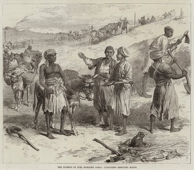 El Canal Marítimo del Istmo de Suez, Obreros removiendo Tierra de Arthur Hopkins