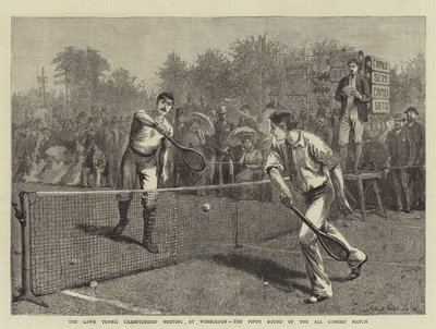 El campeonato de tenis en Wimbledon, la quinta ronda del partido de todos los participantes de Arthur Hopkins