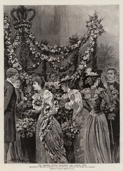 La exposición de rosas y fiesta floral en la Mansion House de Arthur Hopkins
